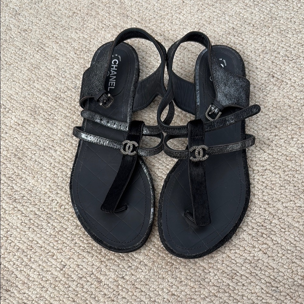 Chanel Black Sandals for Women